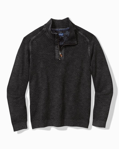 Tommy Bahama | Sunbreak Half-Zip Sweater / Black