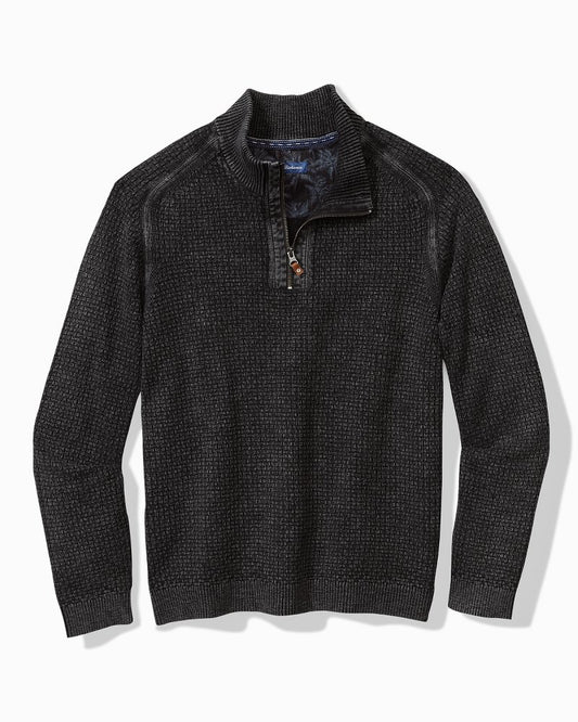 Tommy Bahama | Sunbreak Half-Zip Sweater / Black