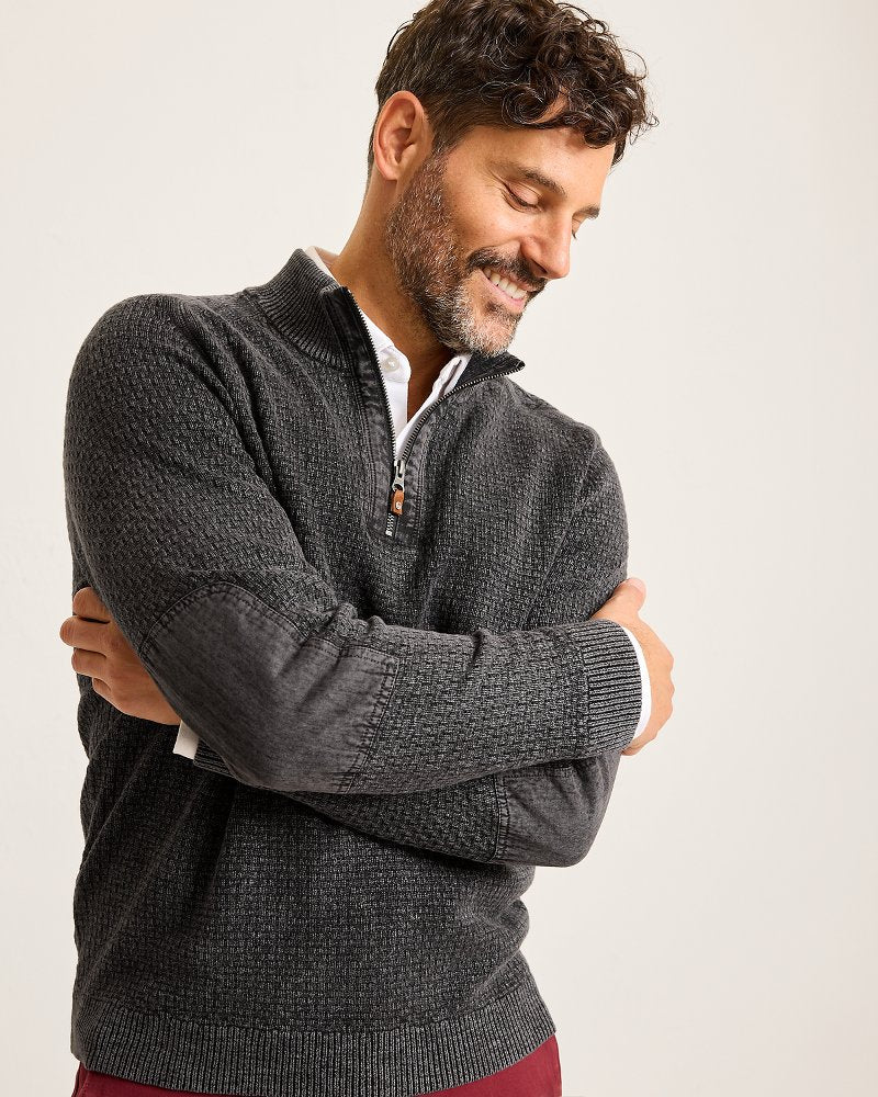 Tommy Bahama | Sunbreak Half-Zip Sweater / Black