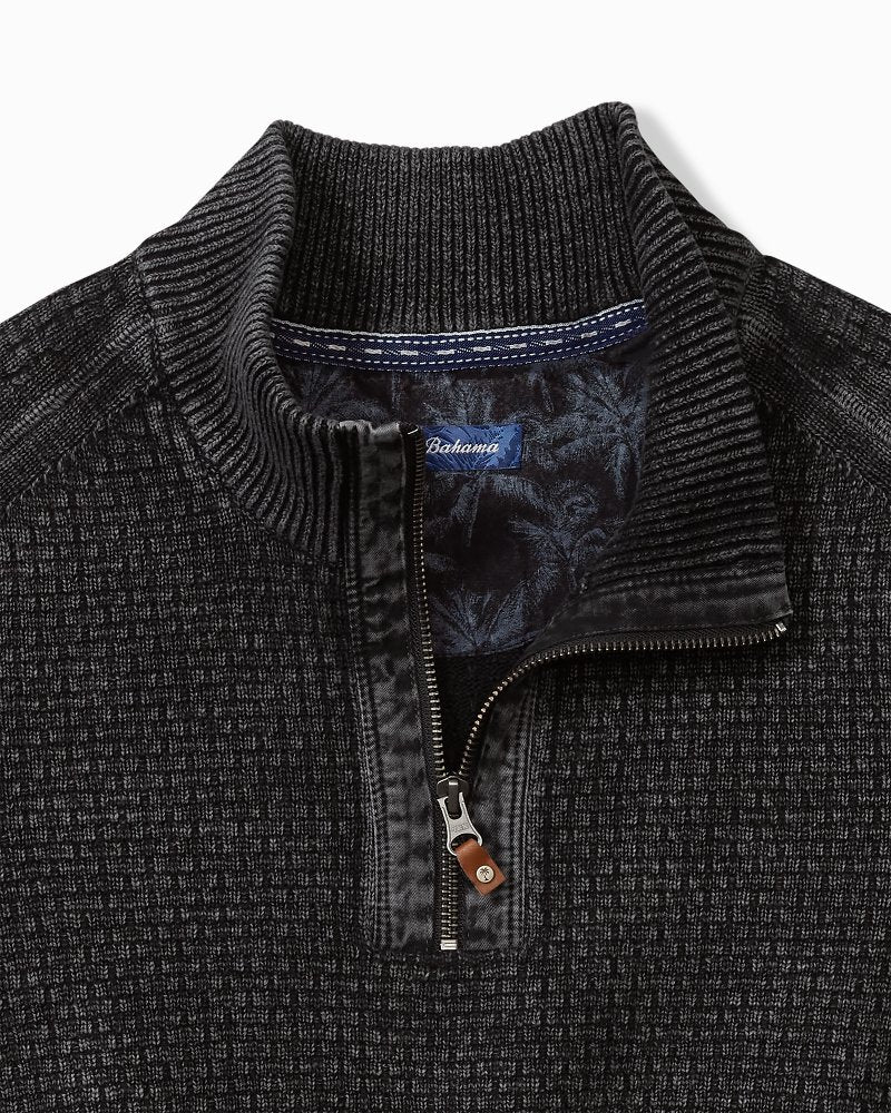 Tommy Bahama | Sunbreak Half-Zip Sweater / Black