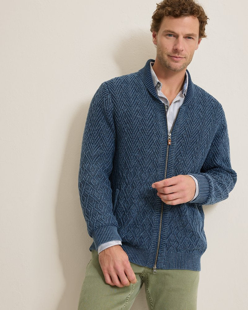 Tommy Bahama | Sunbreak Full-Zip Sweater / Coastline