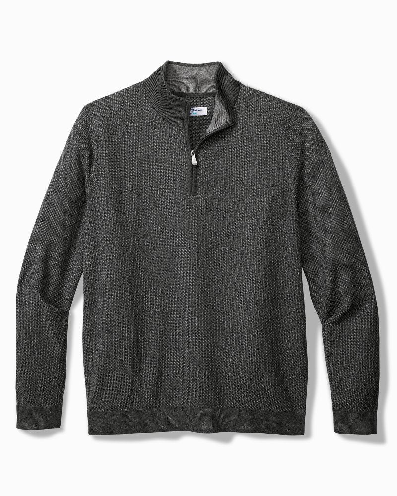 Tommy Bahama | Coolside Legend Half-Zip IslandZone® Sweater / Grey Mist