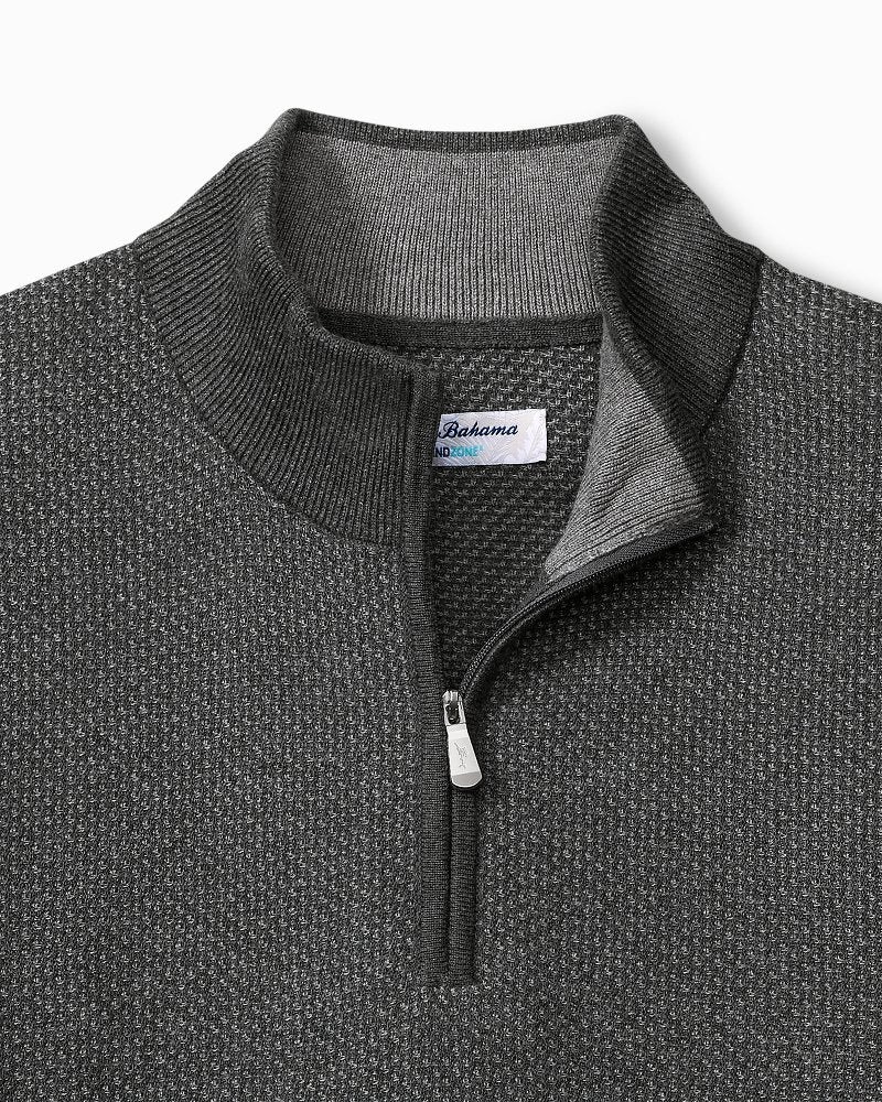 Tommy Bahama | Coolside Legend Half-Zip IslandZone® Sweater / Grey Mist