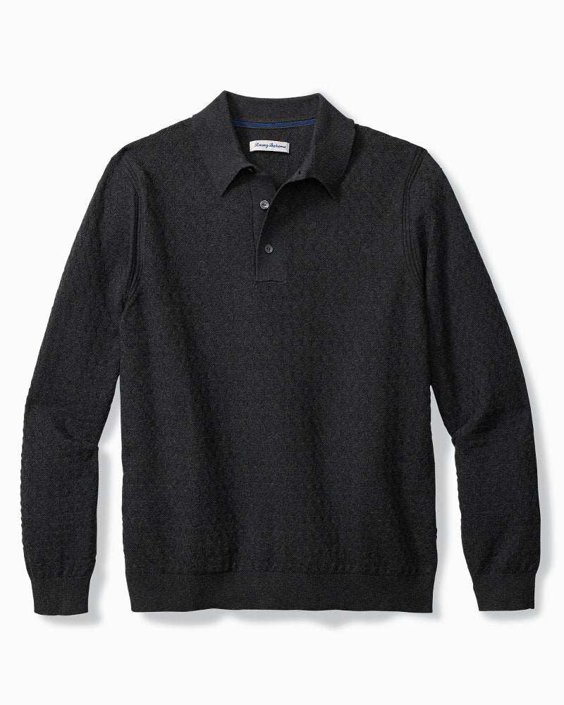 Tommy Bahama | Capital Cable Sweater Polo / Black