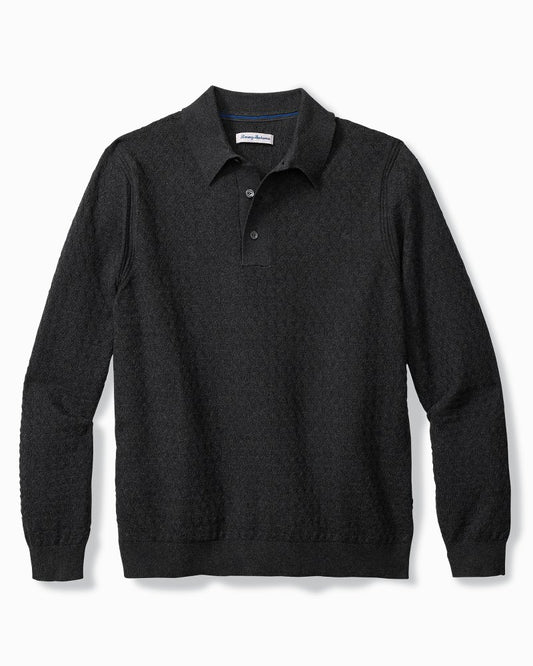 Tommy Bahama | Capital Cable Sweater Polo / Black