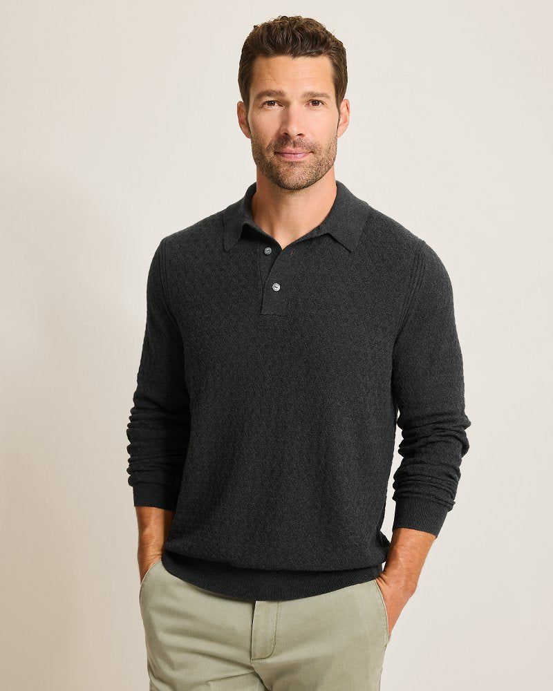 Tommy Bahama | Capital Cable Sweater Polo / Black