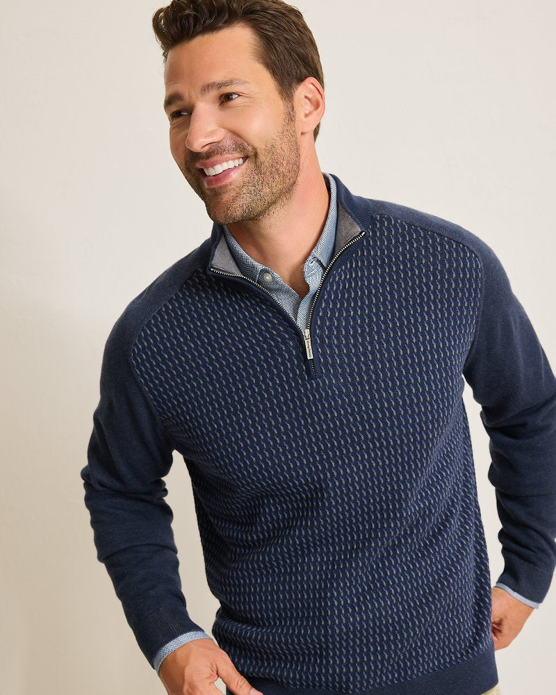 Tommy Bahama | Coastal Shores Half-Zip Sweater / Navy