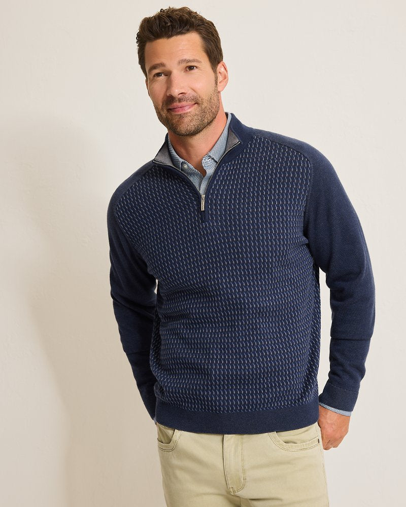 Tommy Bahama | Coastal Shores Half-Zip Sweater / Navy