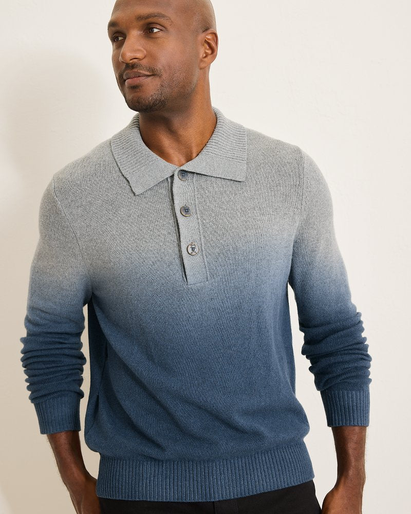 Tommy Bahama | Ombré Dip-Dye Sweater Polo / Dress Blues