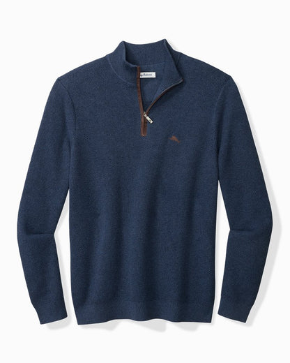 Tommy Bahama | Marlin Luxe Half-Zip Sweater / Dockside Blue Heather