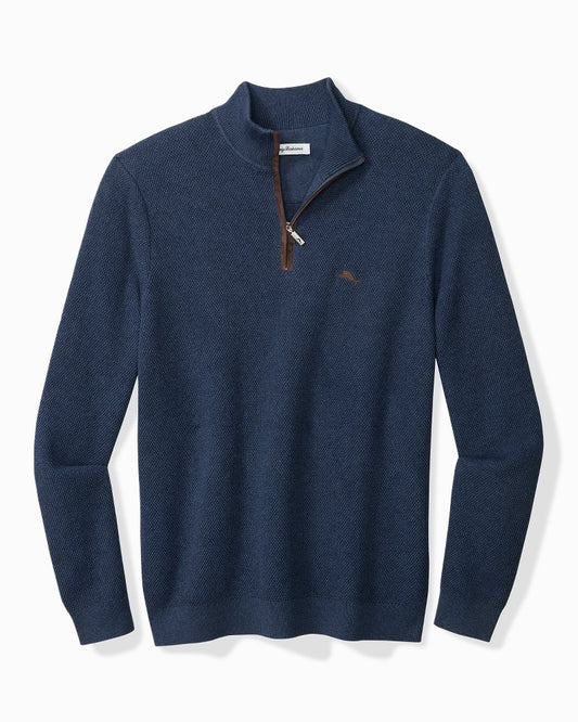 Tommy Bahama | Marlin Luxe Half-Zip Sweater / Dockside Blue Heather