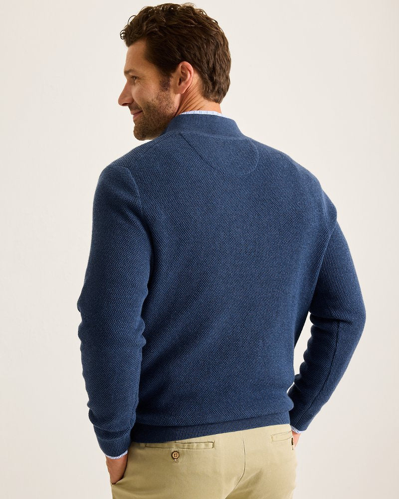 Tommy Bahama | Marlin Luxe Half-Zip Sweater / Dockside Blue Heather