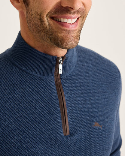 Tommy Bahama | Marlin Luxe Half-Zip Sweater / Dockside Blue Heather