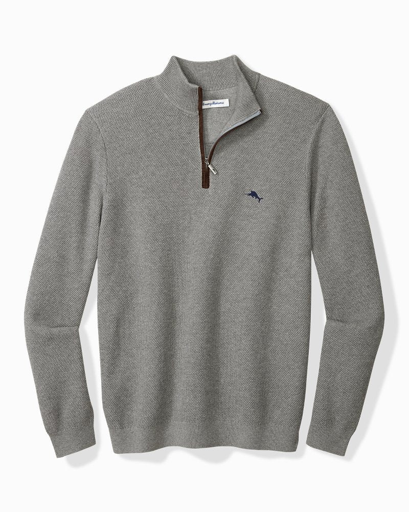 Tommy Bahama | Marlin Luxe Half-Zip Sweater / Carbon Grey Heather