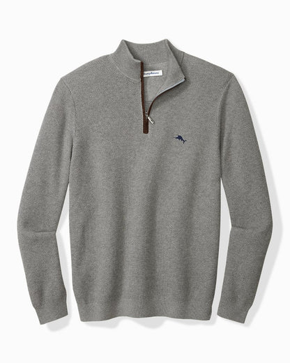 Tommy Bahama | Marlin Luxe Half-Zip Sweater / Carbon Grey Heather