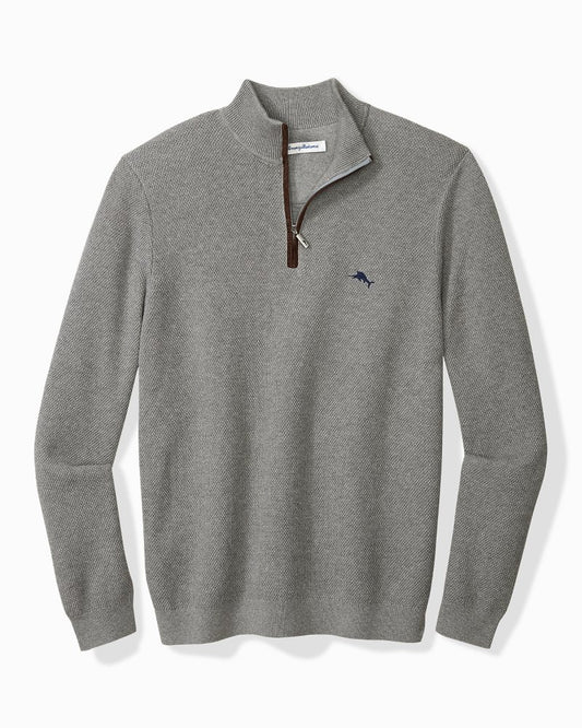 Tommy Bahama | Marlin Luxe Half-Zip Sweater / Carbon Grey Heather