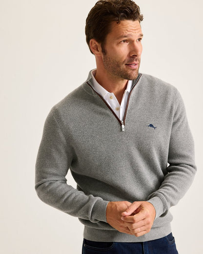 Tommy Bahama | Marlin Luxe Half-Zip Sweater / Carbon Grey Heather