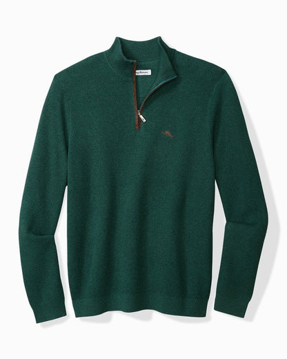 Tommy Bahama | Marlin Luxe Half-Zip Sweater / Seaway Heather