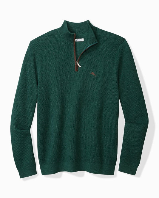 Tommy Bahama | Marlin Luxe Half-Zip Sweater / Seaway Heather