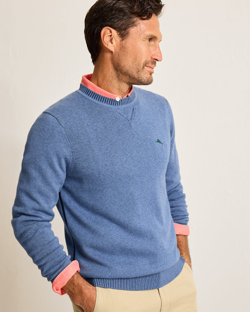 Tommy Bahama | Marlin Luxe Crew Sweater / Dutch Blue Hthr