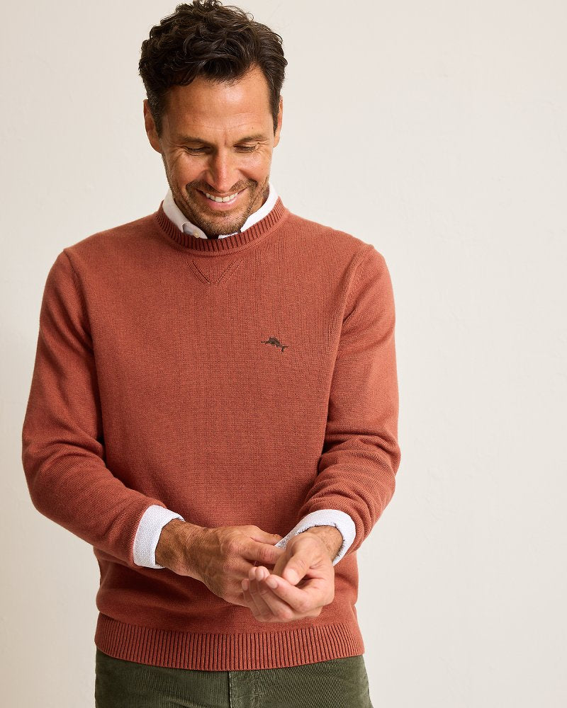 Tommy Bahama | Marlin Luxe Crew Sweater / Spicy Clay Heather