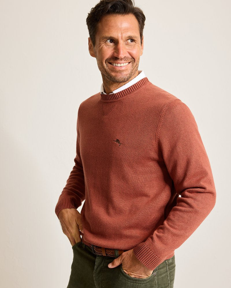 Tommy Bahama | Marlin Luxe Crew Sweater / Spicy Clay Heather