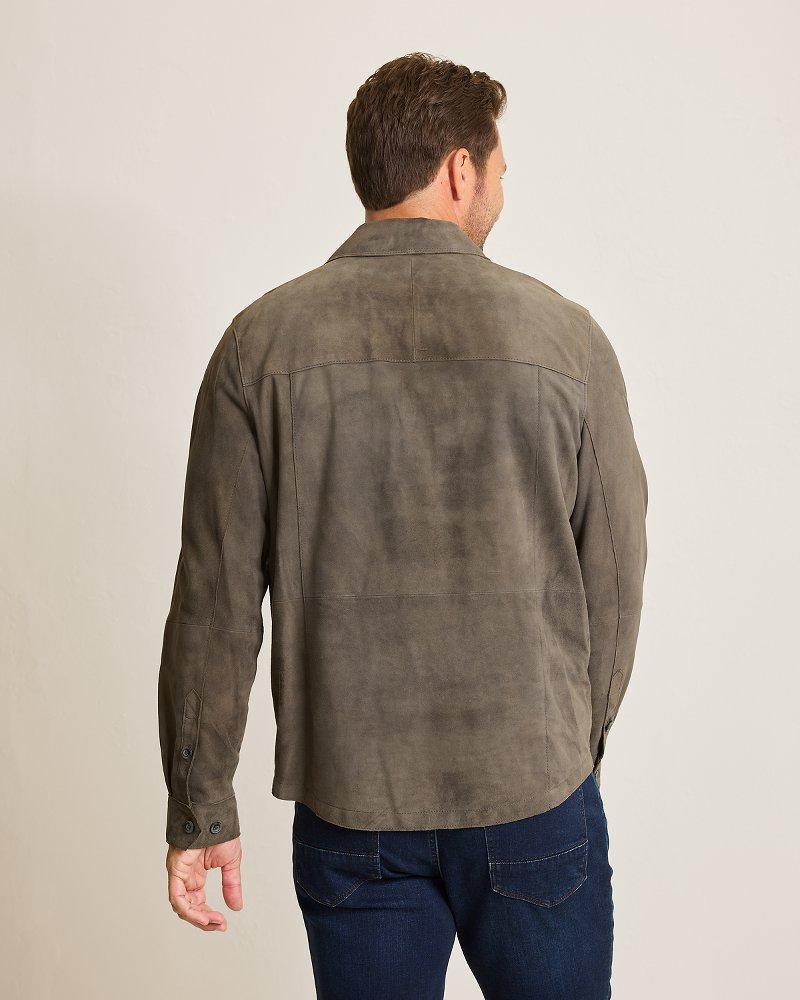 Tommy Bahama | Boulder Ridge Suede Shirt Jacket / Fog Grey