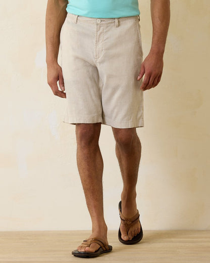 Tommy Bahama | Beach Coast Linen-Blend Flat-Front 10-Inch Shorts / Stone Khaki