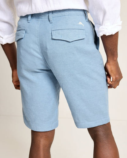 Tommy Bahama | Beach Coast Linen-Blend Flat-Front 12-Inch Shorts / Port Side Blue