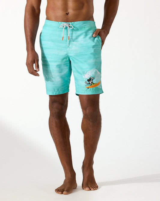 Tommy Bahama | Disney Baja Surf the Wave 9-Inch Board Shorts / Blue Freeze