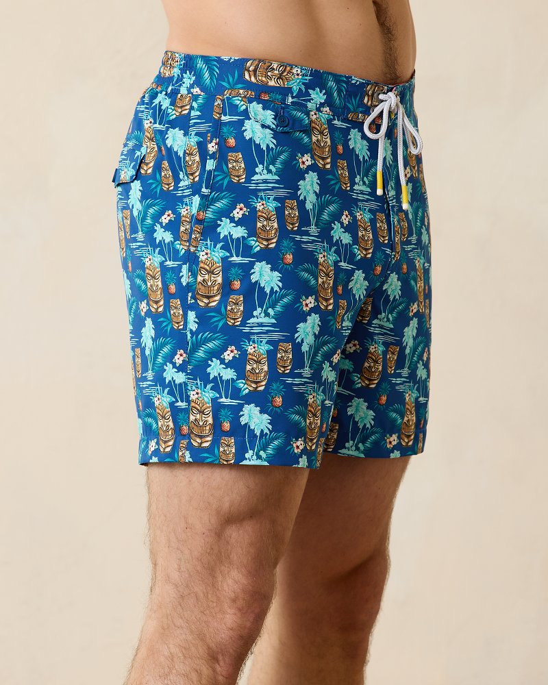 Tommy Bahama | Rialto Tiki Tropics 6-Inch Swim Trunks / Cobalt Haze