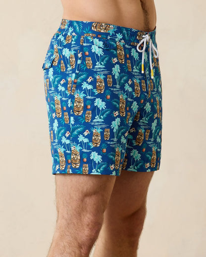 Tommy Bahama | Rialto Tiki Tropics 6-Inch Swim Trunks / Cobalt Haze