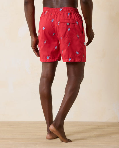 Tommy Bahama | Naples Rita Rumble 6-Inch Swim Trunks / Lollipop Red