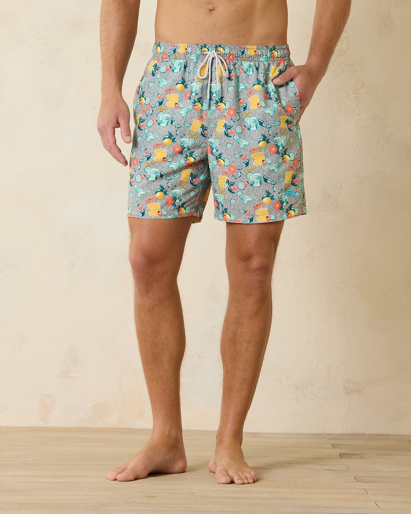 Tommy Bahama | Naples Tales of a Cocktail 6-Inch Swim Trunks / Concrete Grey