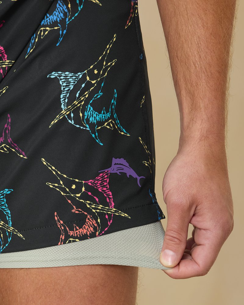 Tommy Bahama | Naples Spotted at Sea 6-Inch Swim Trunks / Black