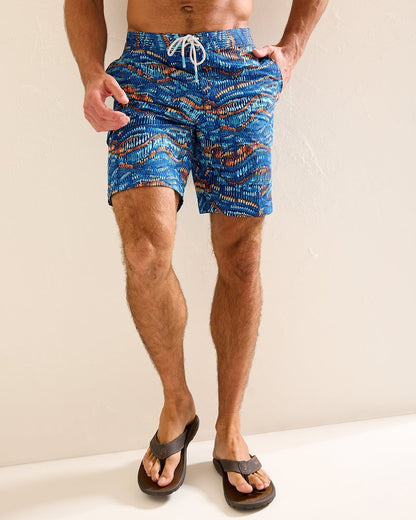 Tommy Bahama | Baja Monte Rio Geo 9-Inch Boardshorts / Kingdom Blue