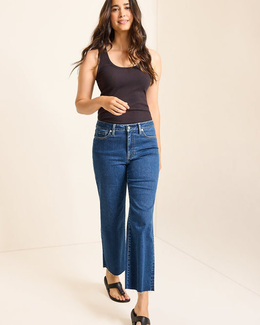 Tommy Bahama | High-Rise Cropped Wide-Leg Jeans / Sunset Blue Wash