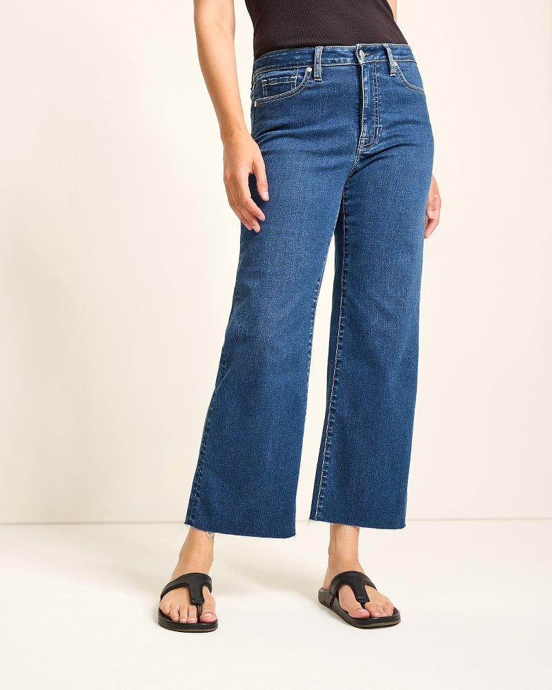 Tommy Bahama | High-Rise Cropped Wide-Leg Jeans / Sunset Blue Wash