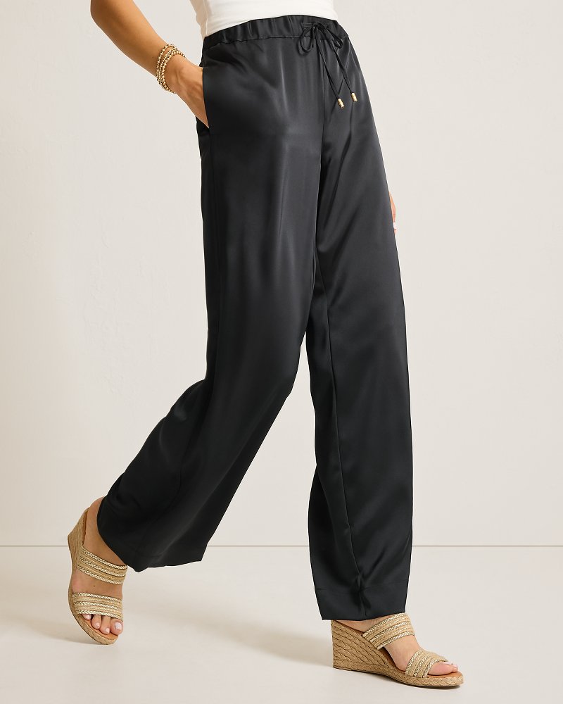 Tommy Bahama | Midnight Sea Satin Easy Pants / Black