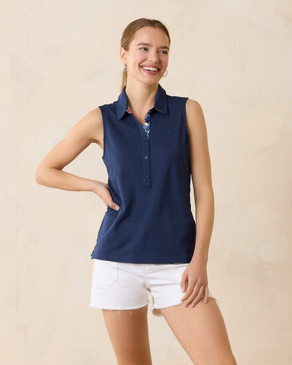 Tommy Bahama | Paradise Piqué Sleeveless Polo / Island Navy