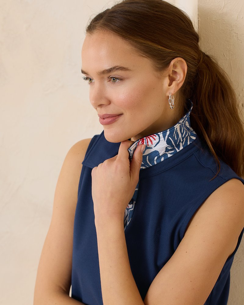 Tommy Bahama | Paradise Piqué Sleeveless Polo / Island Navy