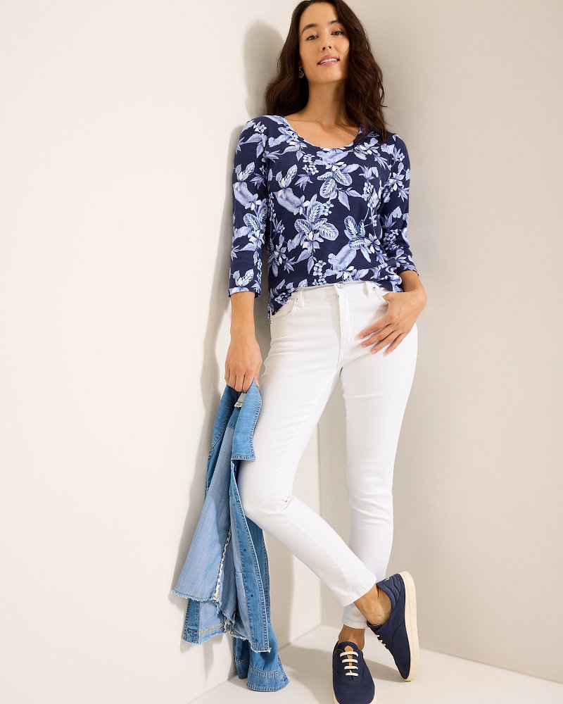 Tommy Bahama | Ashby Isles Hightide Flora 3/4-Sleeve T-Shirt / Coastline