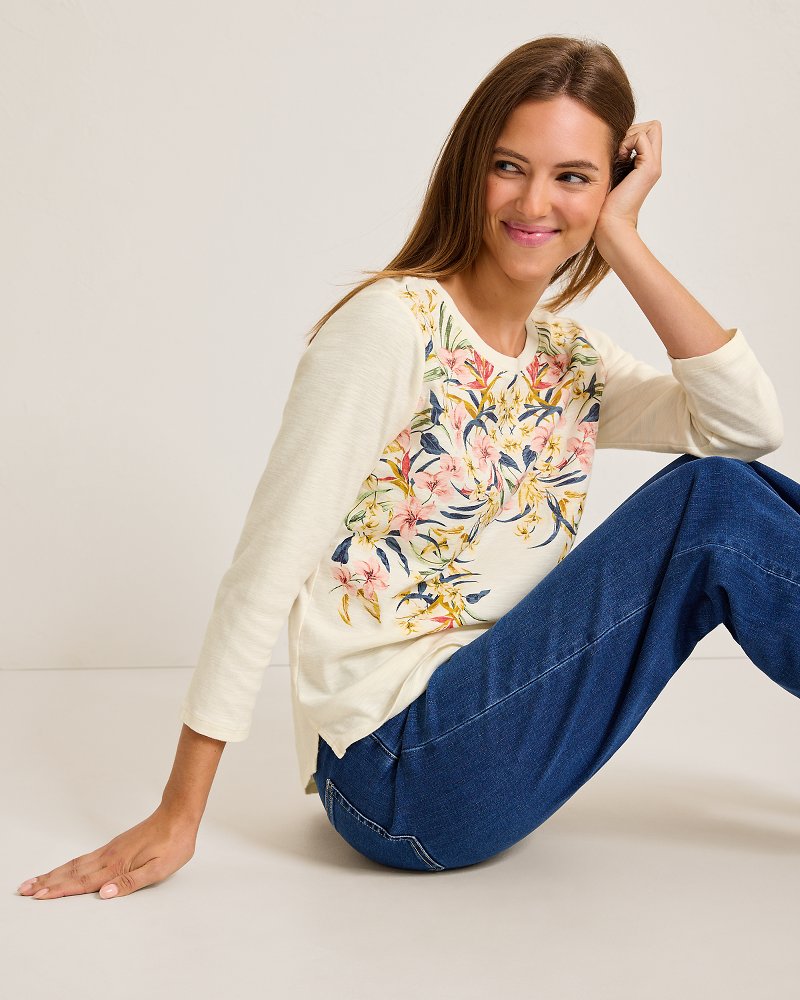 Tommy Bahama | Ashby Isles Flora Amora 3/4-Sleeve T-Shirt / Coconut