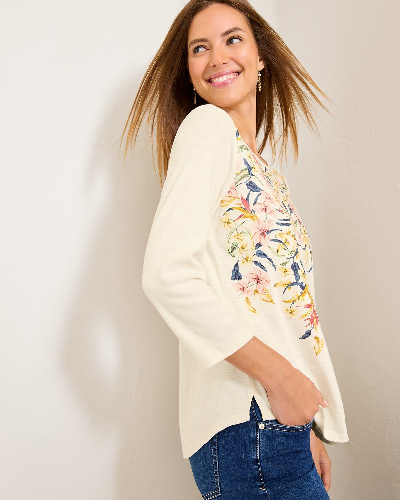 Tommy Bahama | Ashby Isles Flora Amora 3/4-Sleeve T-Shirt / Coconut