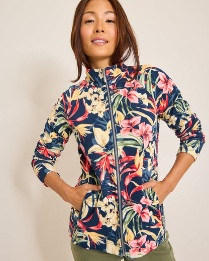 Tommy Bahama | Aruba Flora Amora Full-Zip Sweatshirt / Island Navy
