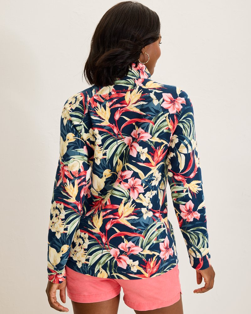 Tommy Bahama | Aruba Flora Amora Half-Zip Sweatshirt / Island Navy