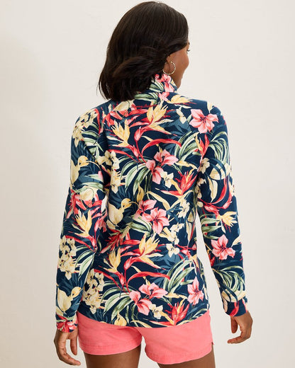 Tommy Bahama | Aruba Flora Amora Half-Zip Sweatshirt / Island Navy