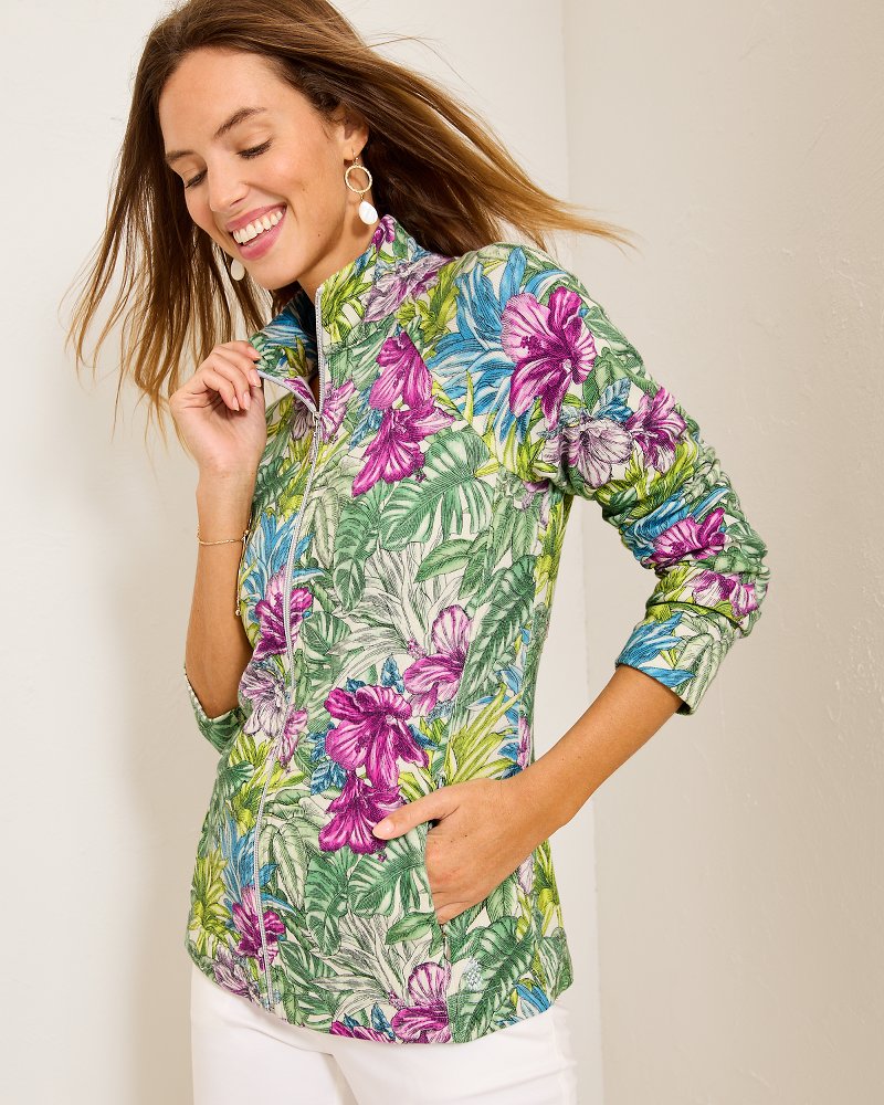 Tommy Bahama | Aruba Jungle Jewels Full-Zip Sweatshirt / Coconut