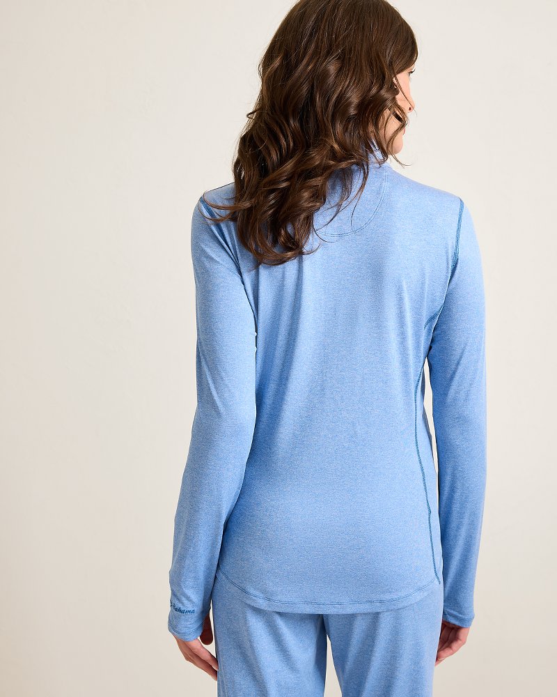 Tommy Bahama | Playa Vista Quarter-Zip IslandZone® Sweatshirt / Blue Monday Hthr