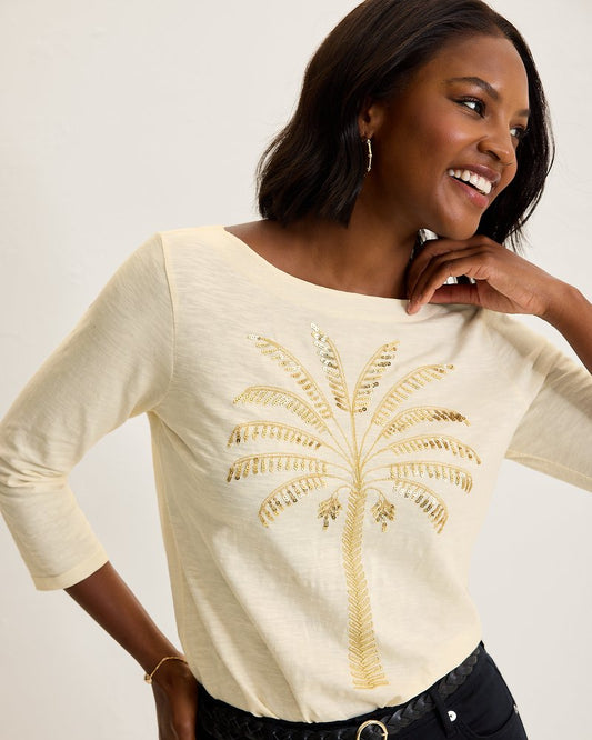 Tommy Bahama | Puerta Del Sol Lux 3/4-Sleeve T-Shirt / Coconut